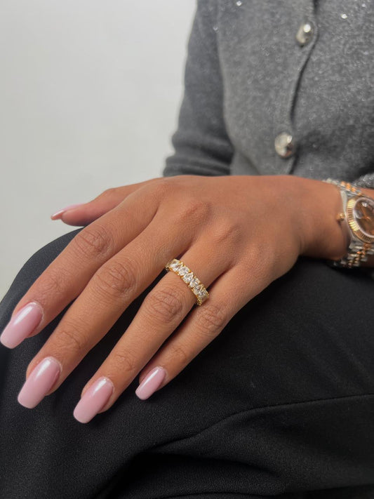 Pear Eternity Ring