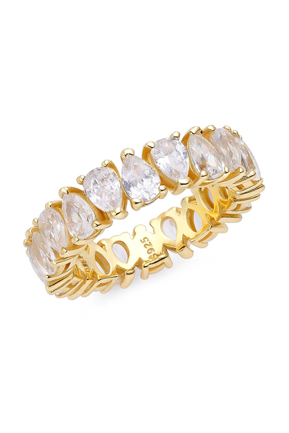 Pear Eternity Ring