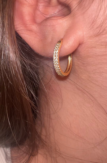 Bedazzled Mini Hoops