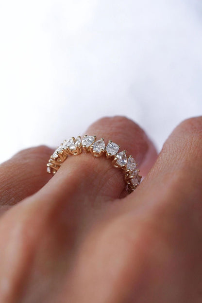 Pear Eternity Ring